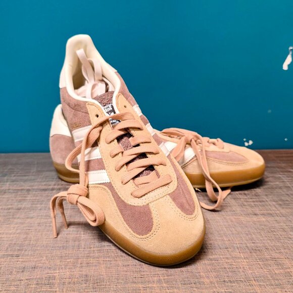 Adidas Gazelle Indoor Shoes Men's 10.5 Earth Strata / Cloud White / Magic Beige - Picture 1 of 4